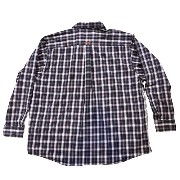Men's Ariat Pro Series Button Down Plaid Print Shirt‎ Size 2XL XXL - Picture 5 of 9
